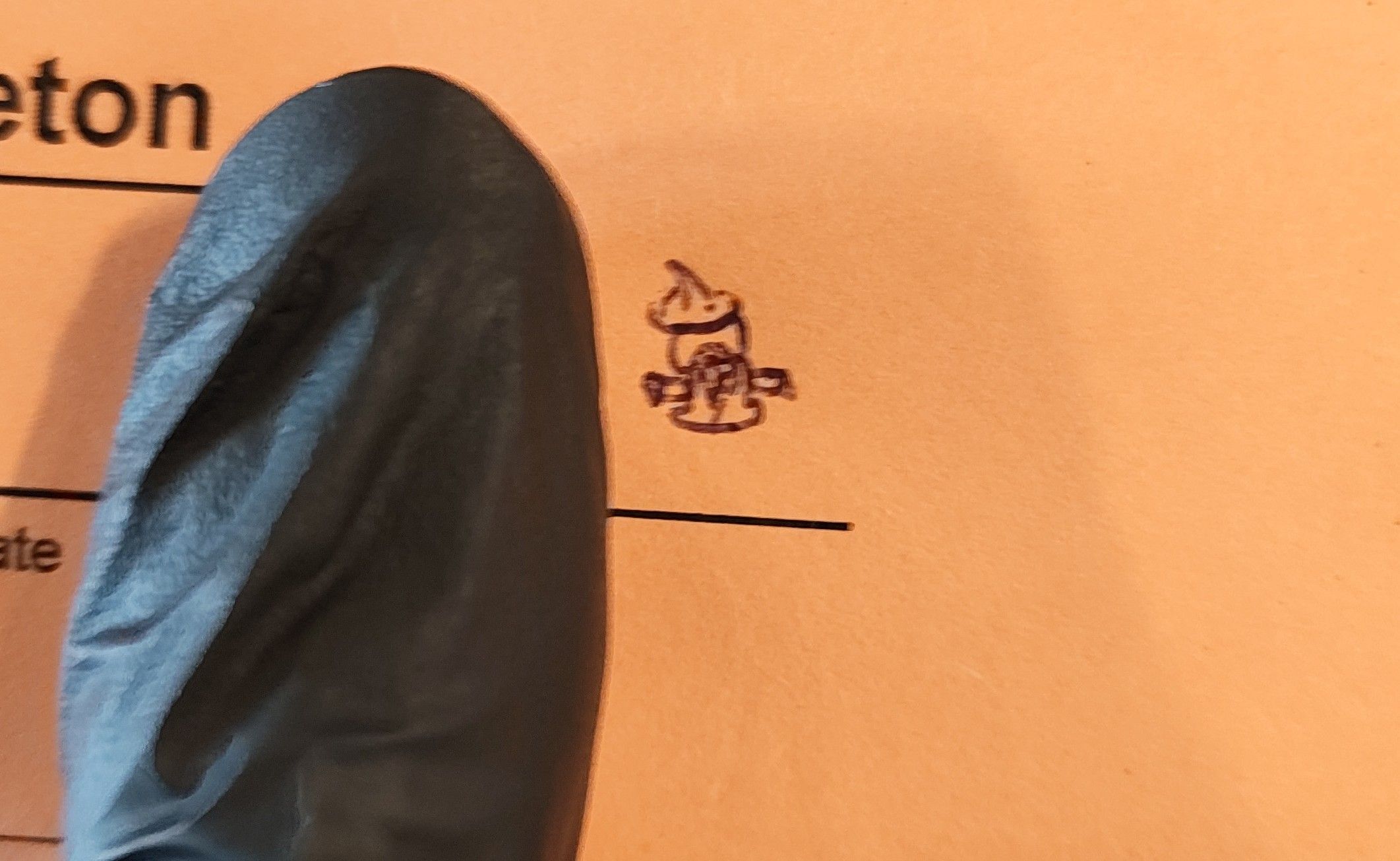 Tiny Tiny wizard, thumb for scale